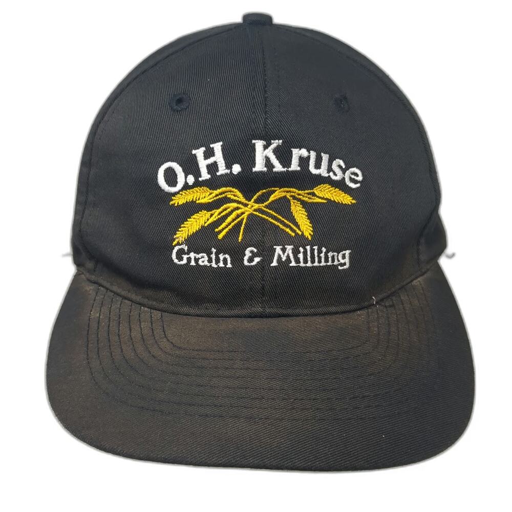 Otto Snapback Black One Size O.H. Kruse Grain & Milling Wheat Agriculture Hat